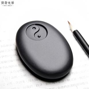 正品精品歙老坑砚台把玩手乾握坤兼原石歙砚砚台龙尾端洮砚小砚河