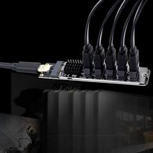TYPE-C转5口SATA3 6Gbps USB10G扩展转接卡JM575+JMS580 带数据线