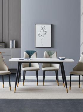 欧电式轻奢餐椅家用现代靠桌背椅化妆椅店椅书桌酒脑办ZIV公椅休