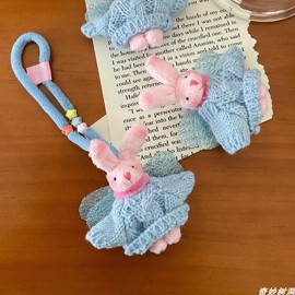 梦幻少女心兔子小精灵书包挂件可爱毛绒安抚玩偶公仔装饰陪伴礼物