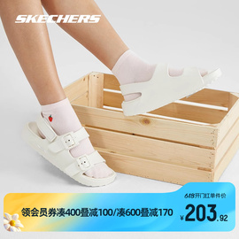 skechers斯凯奇春夏休闲时尚，足弓支撑凉鞋女子厚底，轻质百搭凉拖鞋