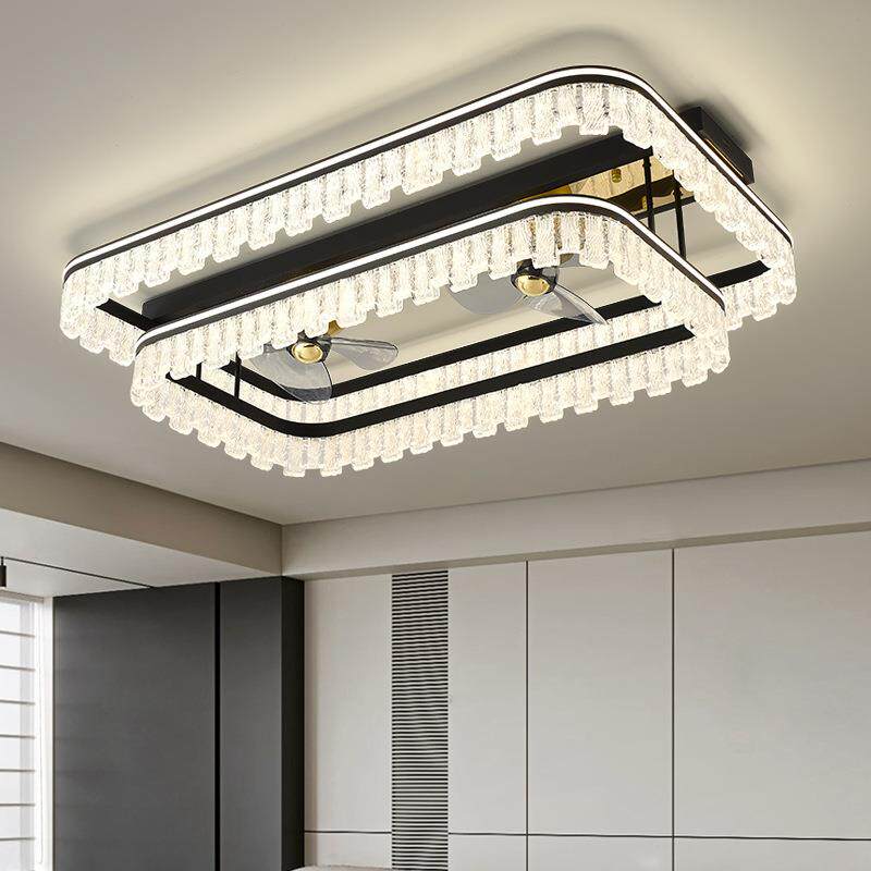 风扇灯2025新款客厅吸顶灯意式现代简约大气轻奢吊扇餐厅卧室主灯