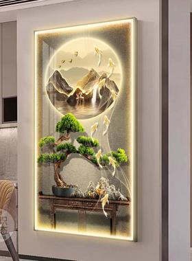 d迎客松玄关装画MY-07310l饰e灯轻奢入户正道对门挂画高档大气走