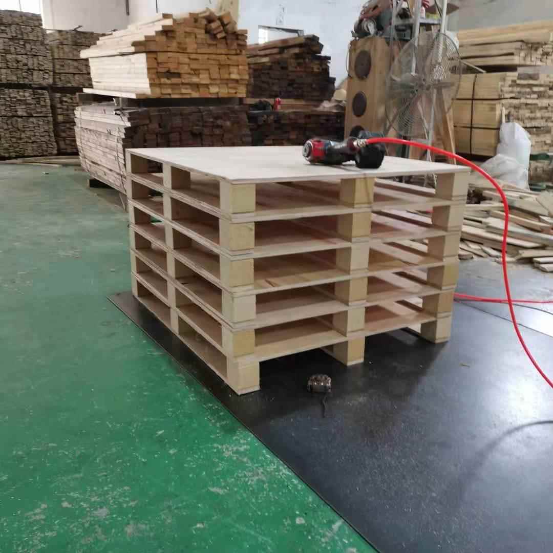 胶合卡板免熏蒸木托盘胶合板栈板叉车卡板木托盘脚墩胶合板托盘