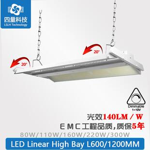225W320W 10V可调照射角度线性工矿灯室内高棚灯仓库运动场应用