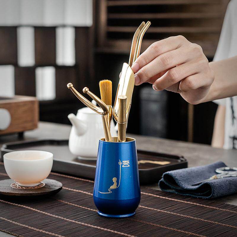 纯铜茶道六君子套装茶具配件茶夹茶杯夹泡茶夹子茶镊子茶道配件