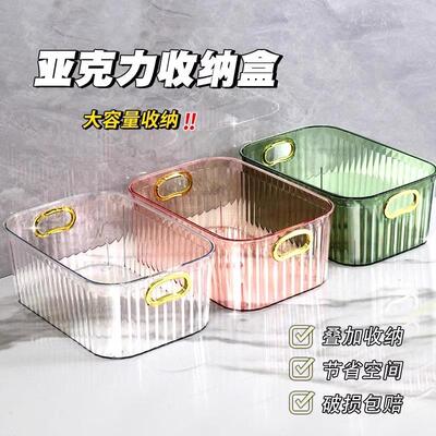 A high-quality, transparent cosmetic organizer for your desk