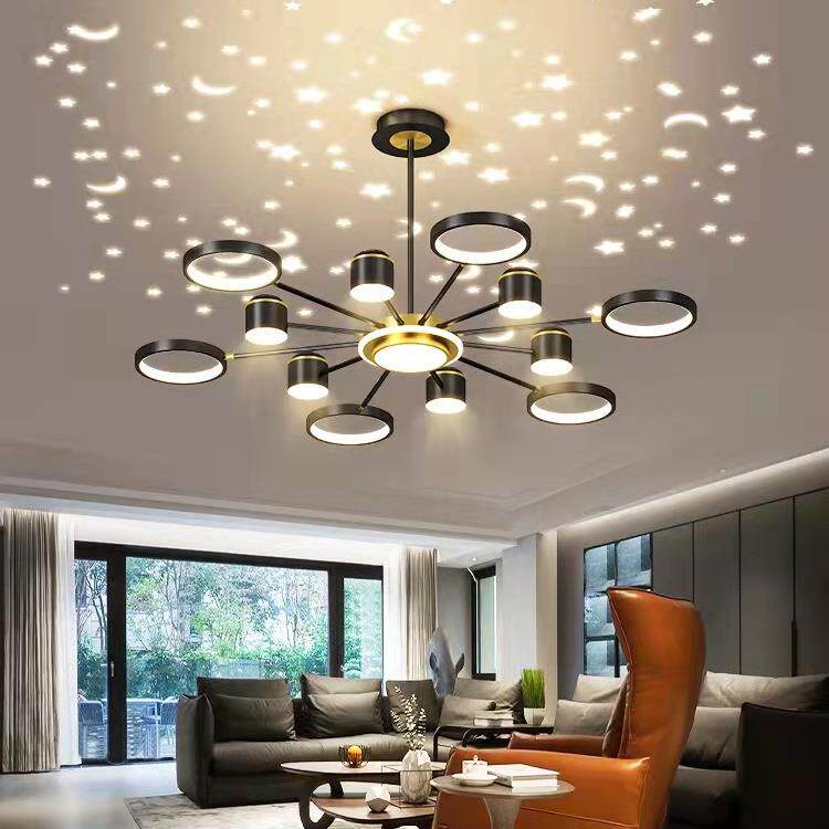 吊灯2022年新款北欧轻奢现代极简约大气家用网红星空餐厅客厅主灯