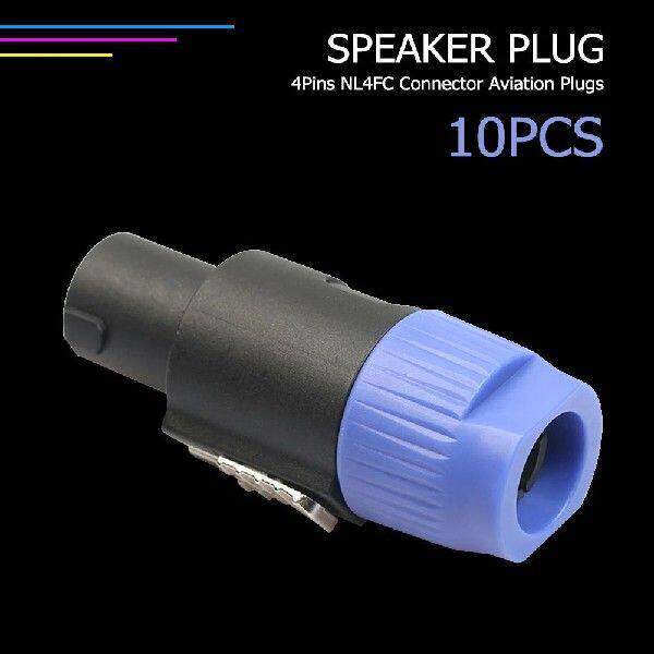 10pcs Speaker Audio Cable Plug Adapter 4-Pole 4Pin NL4FC Spe
