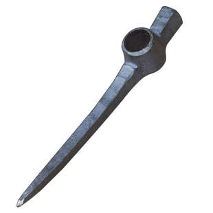 轨道钢锻打钉镐户外开荒挖煤石头地硬土洋镐铁耙省力尖锄头农具