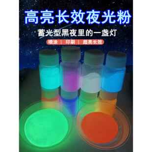 高亮白色夜光粉陶瓷印刷注塑树脂标牌滴胶长效发光工艺品荧光颜料