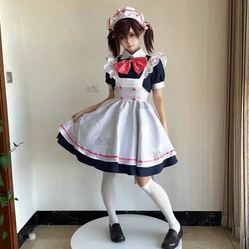 绫濑桃女仆装cos服胆大党超自然武装当哒当cosplay连衣裙假发皮鞋