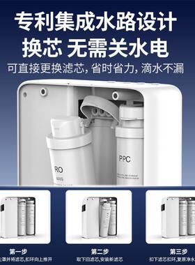 沁谷净水器RO反渗透家用出厨房直饮机井水自来水过滤阻垢一体机
