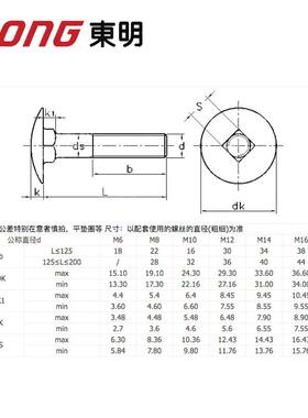 M6M8M1四0M1230钉KBO4不锈钢大半圆马车螺栓方颈货架螺头大扁头方