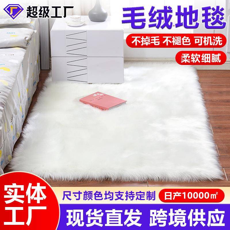 加厚地毯卧室少女耐脏客厅网红床边毛毯门垫飘窗垫子地垫房间满铺