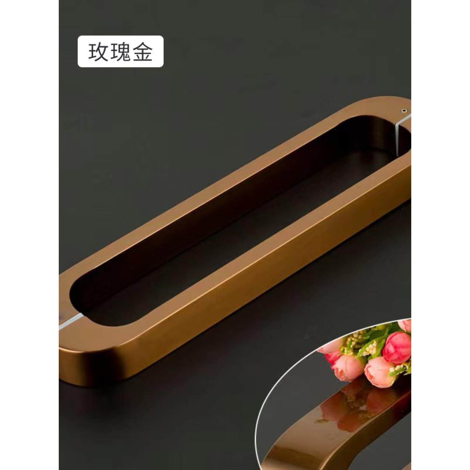 加厚不锈钢处理玻璃门框架门木门豪华玫瑰金香槟金哑光黑色简单的