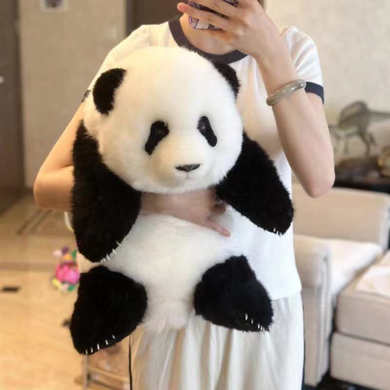 熊猫工厂5月龄福宝花花萌兰仿真熊猫玩偶毛绒公仔生日情人节礼物