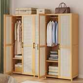 衣柜家用卧室出租房用简易组装 经济型楠竹儿童小户型收纳柜子衣橱