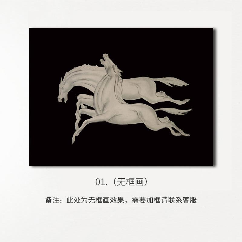 古风宿画中餐厅玄关挂画复古客厅系装饰民沙发背景新中式壁画墙