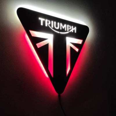 电商 复古三角形摩托车壁饰夜灯装饰led灯motorcycle