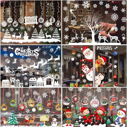 Christmas Window Stickers Merry Christmas Decorations For Ho