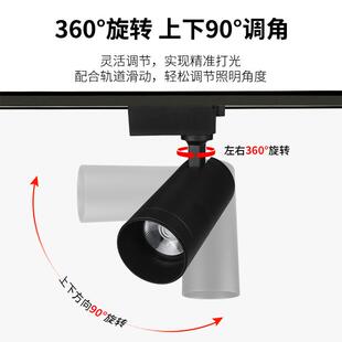 轨道灯服装店射灯led轨道射明装店用高光效灯聚光导101灯轨式铺射