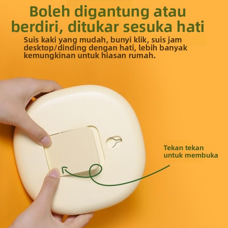 MUID奶油风泡泡指针挂钟简约时钟创意客厅卧室静音艺术桌面台式钟