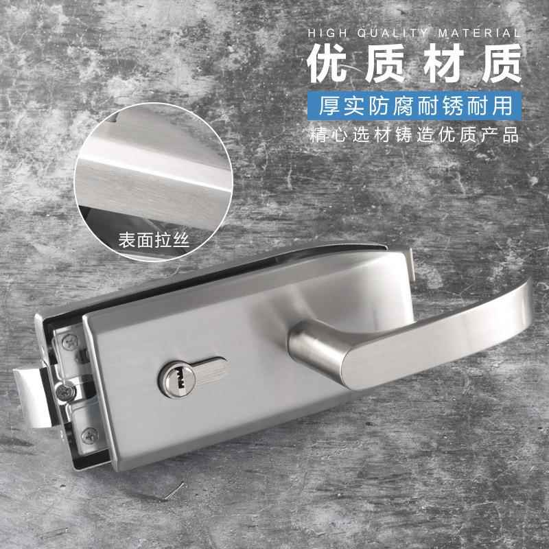 玻玻璃门执手办公隔断门锁玻璃锁单门双锁开MZK-A513璃锁办门公室
