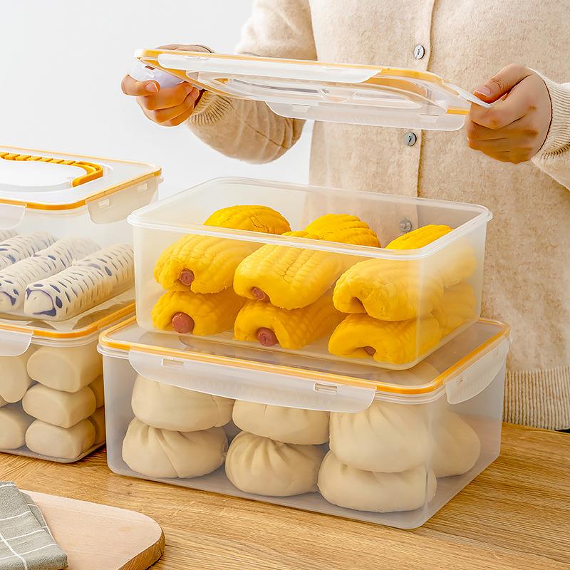冰箱馒头包子收纳盒专用食品级冷冻速冻水饺混沌点心花卷保鲜盒子