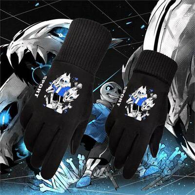 传说之下手套 UNDERTALE Sans 游戏周边冬季保暖男女骑车手套