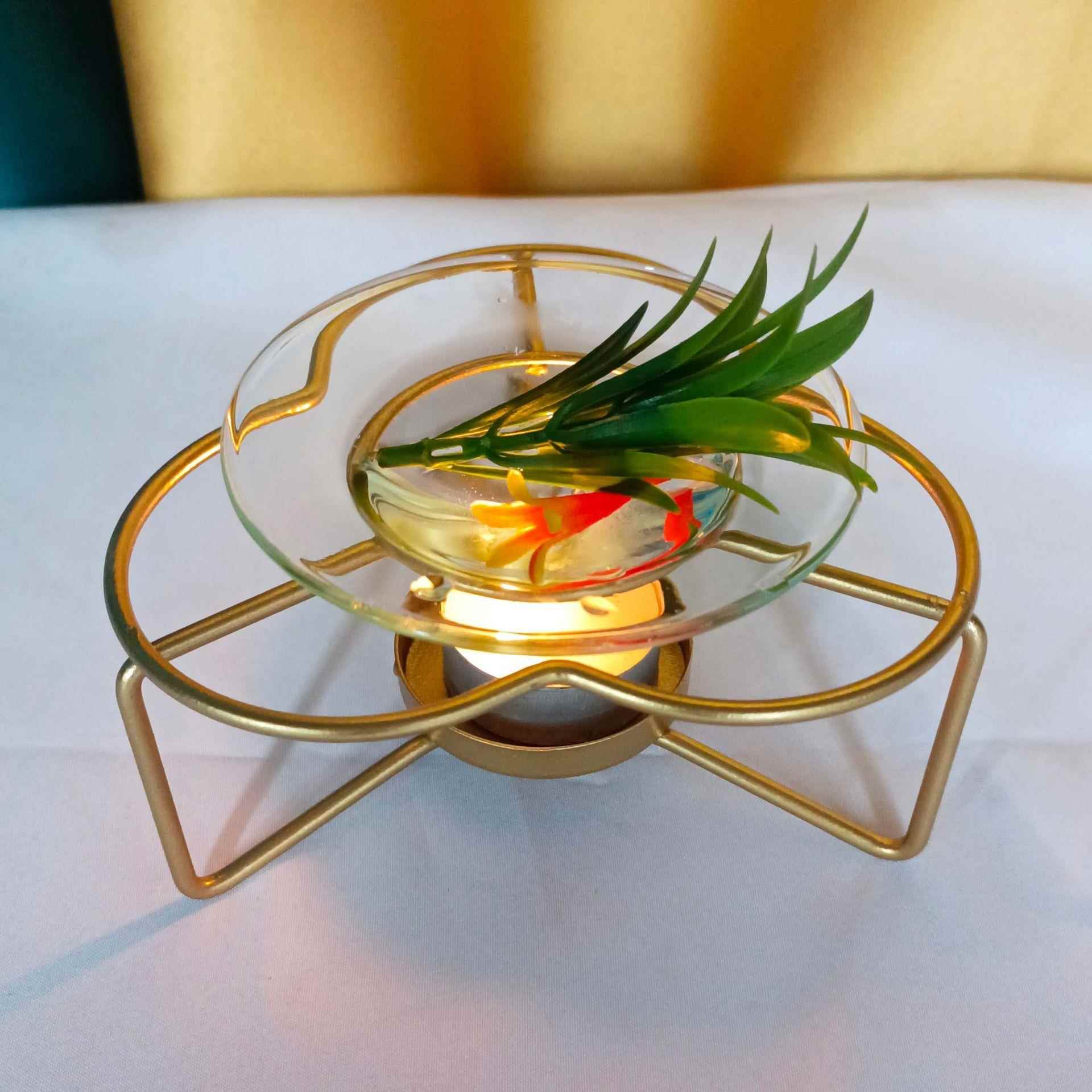 厂家直销浮萍造型铁艺熏香烛台熏香摆件客厅卧室家居铁艺架子