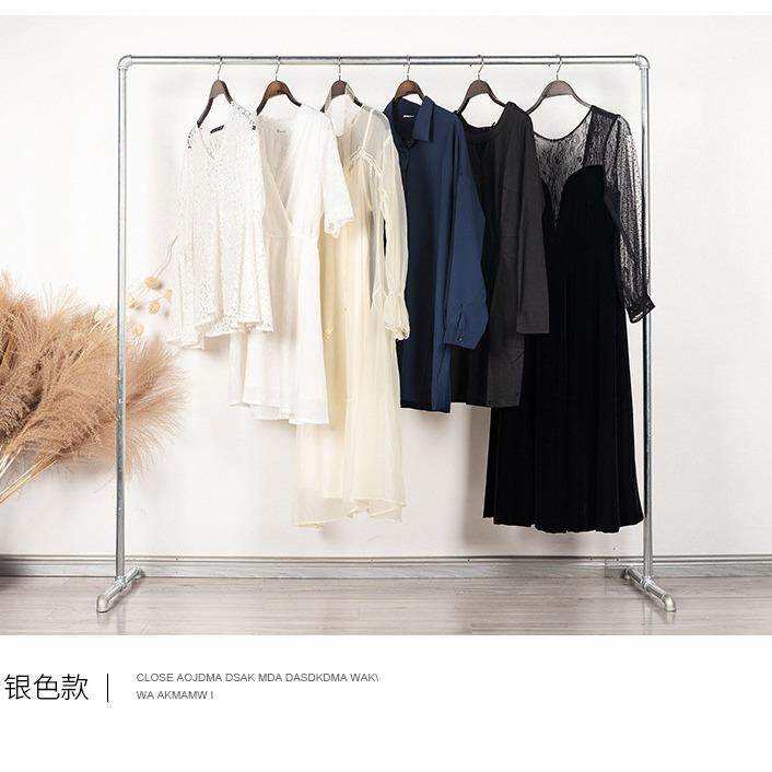 水管晾衣架服装店挂衣架铁艺服装展示架落地简易单杠家用龙门架