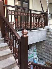 定制户外铝合金楼梯护栏室外阳台，扶手现代中式欧式铝艺罗马柱楼梯