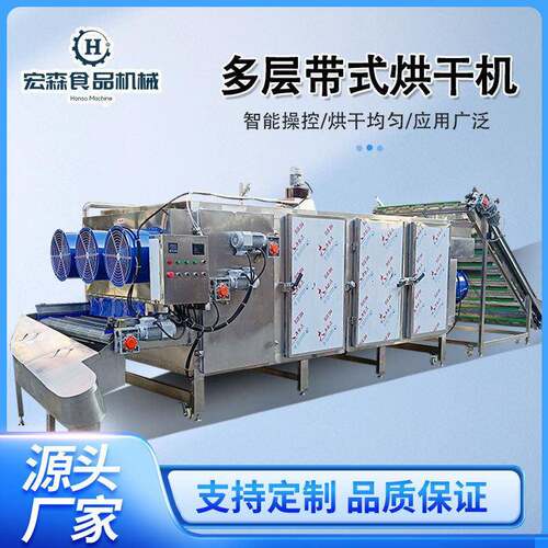 蔬菜萝卜条网带式干燥设备红薯条大型烘干机八角茶叶连续烘干机