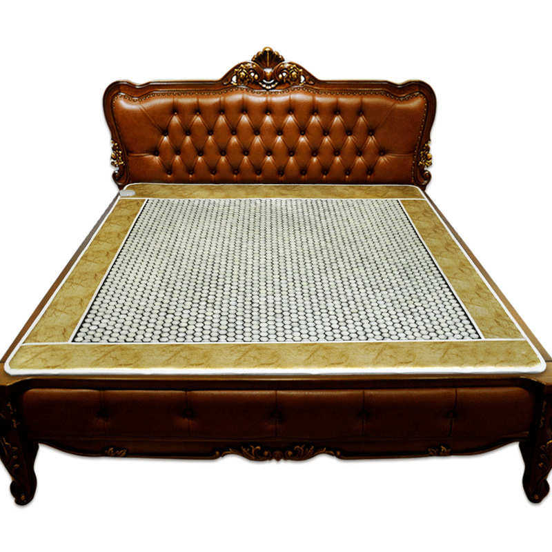 六角岫岩玉石加热床垫磁场加厚双人单人双温双控酒店民宿床垫