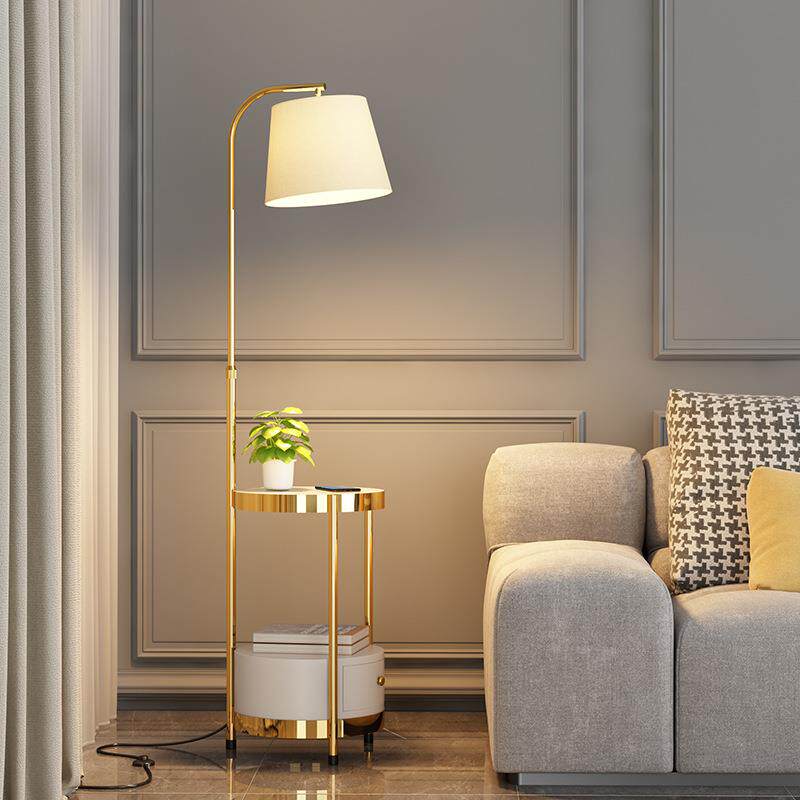 客厅落地灯卧室床头柜摆件高级设计感轻奢置物沙发旁边茶几光台灯
