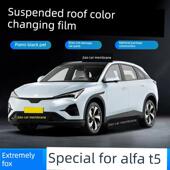 汽车悬挂车顶膜悬挂黑色顶极狐Alpha T5彷制全景天窗钢琴黑色变色