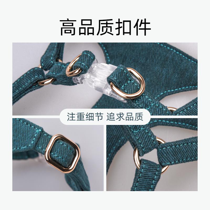 狗狗牵引绳小型犬胸背带背心式幼犬茶杯小体泰迪博美法斗遛狗绳子