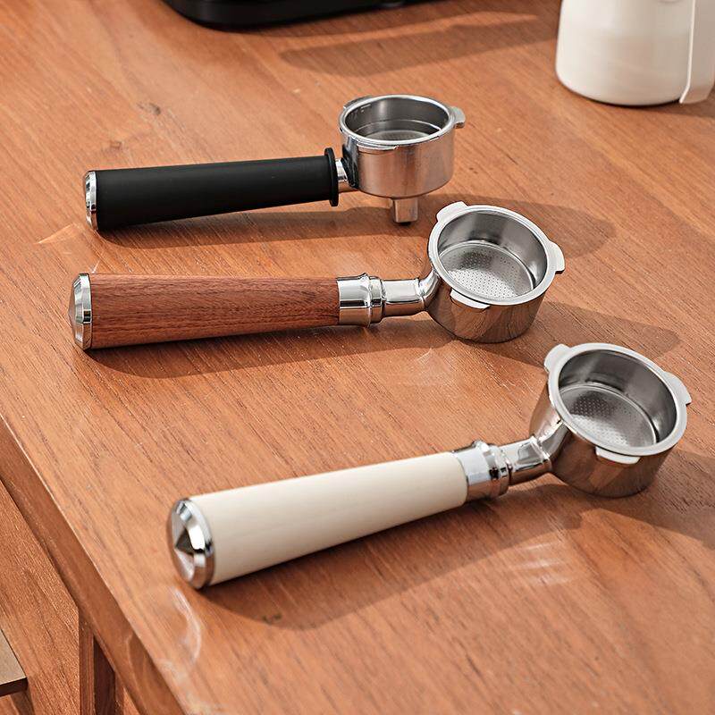 跨境意式手柄51意式咖啡机配件无底牛角手柄意式浓缩咖啡工厂