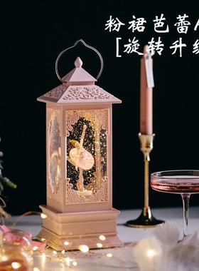 音乐盒八音盒芭蕾公主可旋转飘雪儿童水晶球女童女孩10岁生日礼物