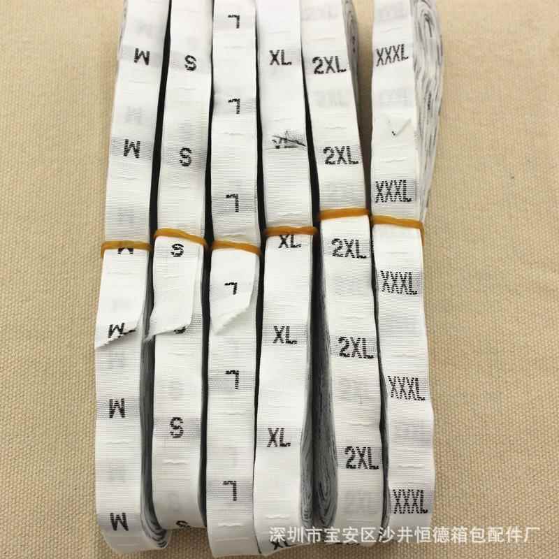 行家现货服装尺码标 服饰尺寸码标S-4XL号码标 283729数字尺寸标