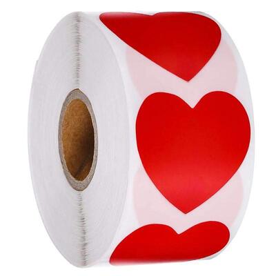 Heart shape of Red Stickers seal labels 50-500pcs Labels sti