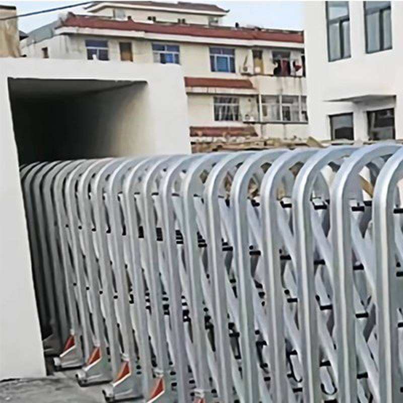 不锈钢电动伸缩门自动折叠门铝合金工厂封板自动手动推拉平移大门