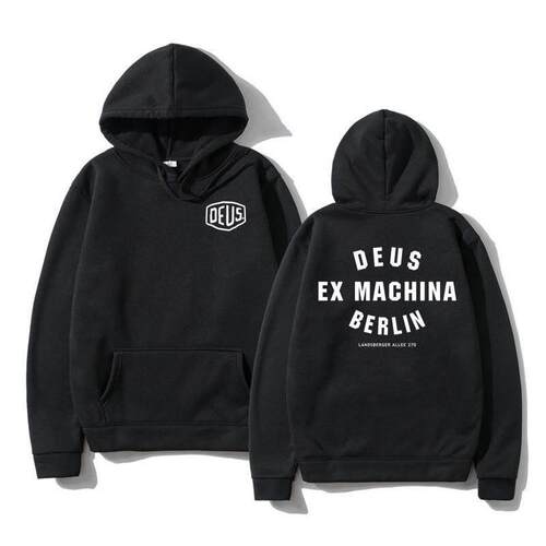 Hoodie Men DEUS Cool Cotton Sweatshirt Ex Machina Print Wome