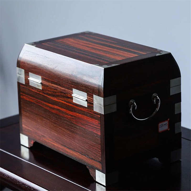 全老挝首饰盒木质酸嫦娥奔月摆件工艺品 独花红木板枝缅