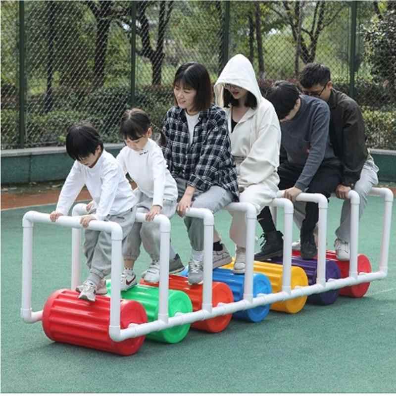 幼儿园多人脚踩滚筒协力车儿童户外玩具体育活动器械感统训练水车