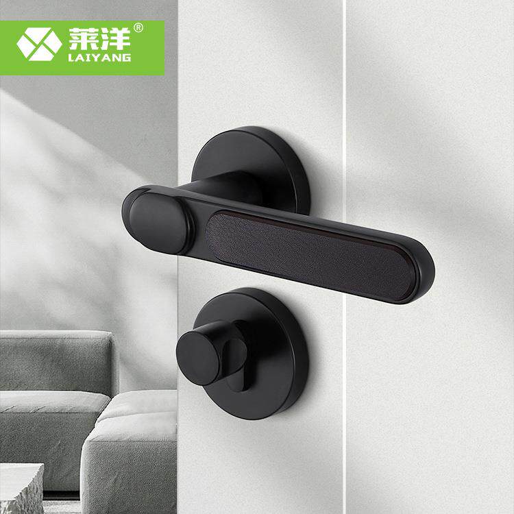 现代简约门锁室内静音门锁后北欧房门锁灰黑色门锁磁吸卧室门锁