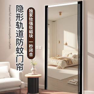 防蚊虫纱门家用金刚网隐形隔断帘子 滑轨防蚊 2025新款 高档夏季