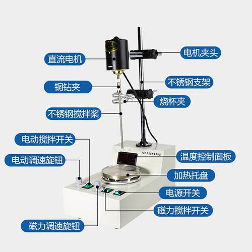 HJ5精密增力数显恒温加热多功能电动磁力搅拌器实验室多用搅拌机