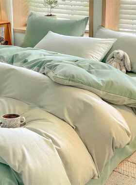 加厚磨毛被套单件x150x200230非纯棉全棉被加厚磨毛床单三四件2套